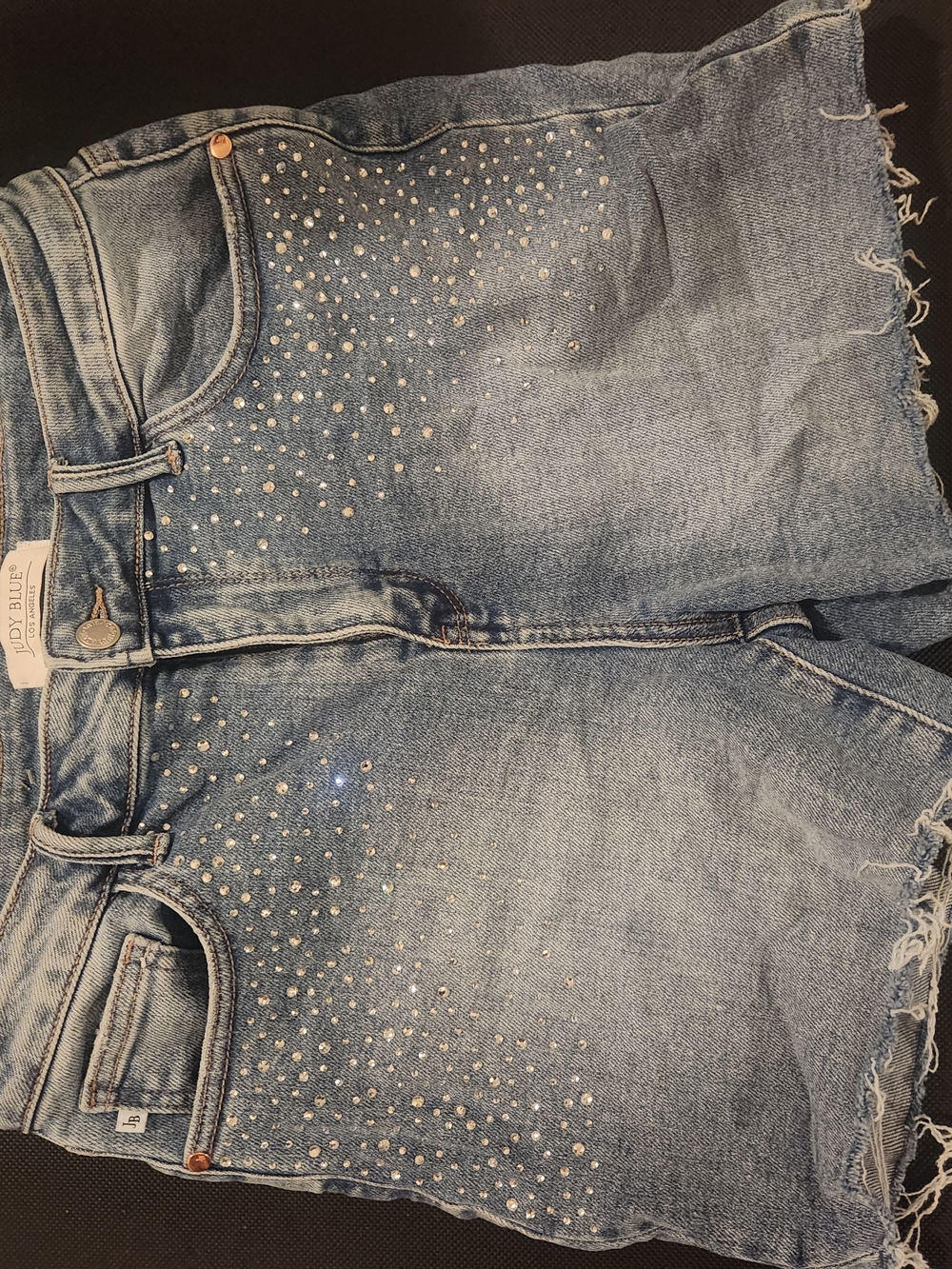 Judy Blue Light Blue Rhinestone Shorts